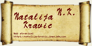 Natalija Kravić vizit kartica